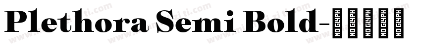 Plethora Semi Bold字体转换